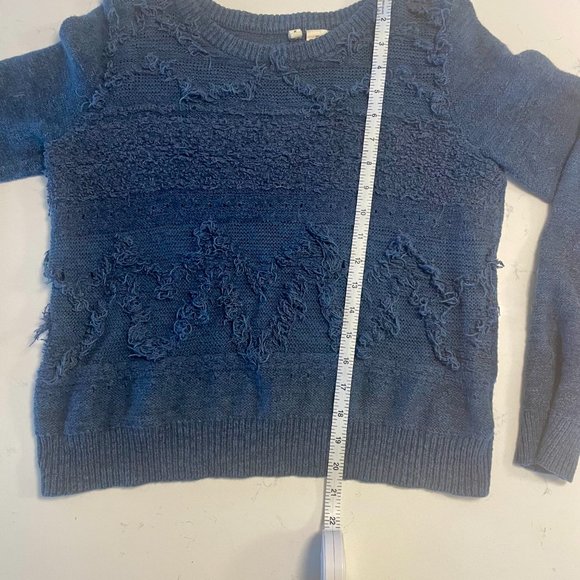 Anthropologie, Moth  Pullover Shaggy‎ Sweater in Teal, Size Medium - Picture 6 of 6